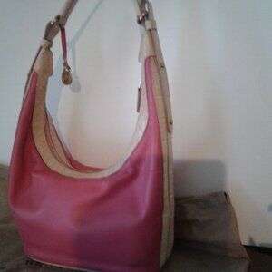 Rare - Brahmin Hot Pink Soft Leather Hobo Handbag